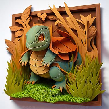 3D model The Grass Route Popocco Grass Pokmon Battle (STL)